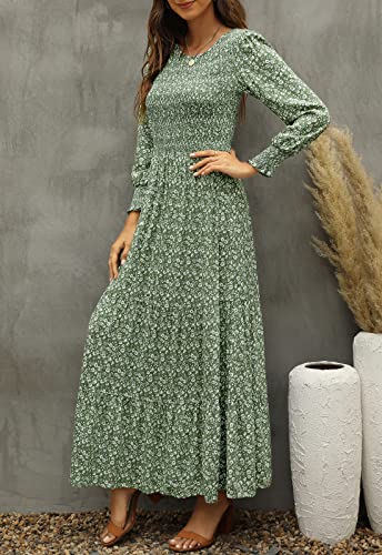 Smocked Floral Maxi