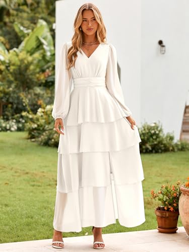 Long Sleeve Chiffon Maxi