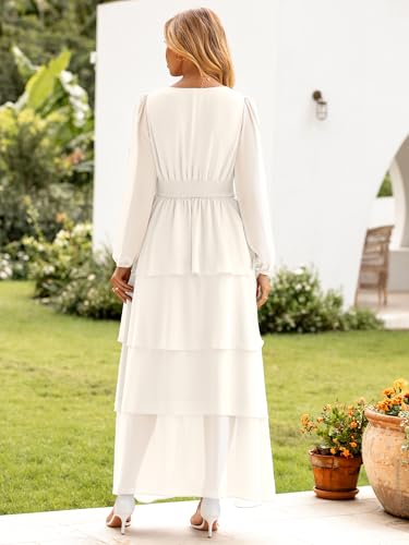Long Sleeve Chiffon Maxi