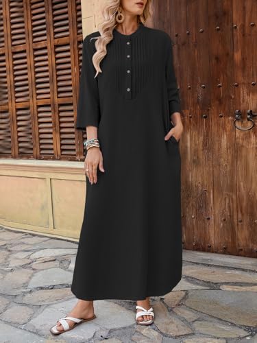 Long Sleeve Cotton Maxi