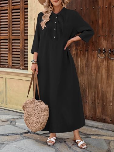 Long Sleeve Cotton Maxi