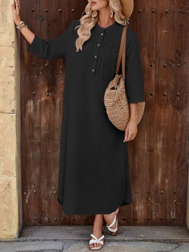 Long Sleeve Cotton Maxi