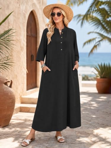 Long Sleeve Cotton Maxi