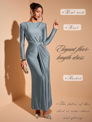 Long Sleeve Bodycon Evening Gown