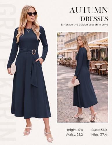 Long Sleeve A-Line Midi