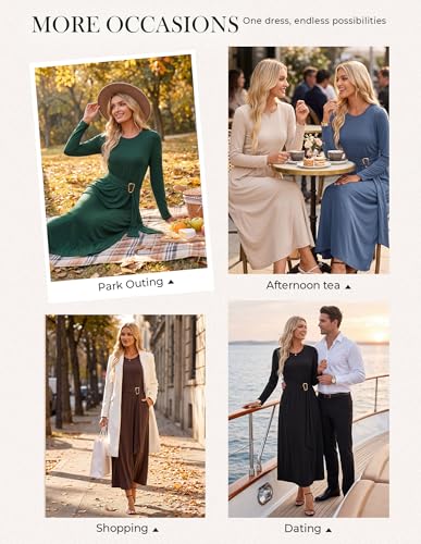 Long Sleeve A-Line Midi