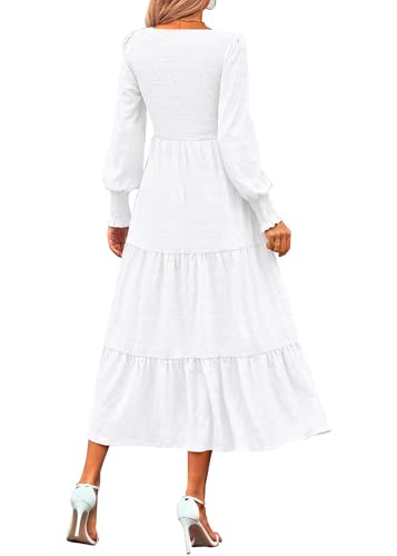 Smocked High-Waist Maxi