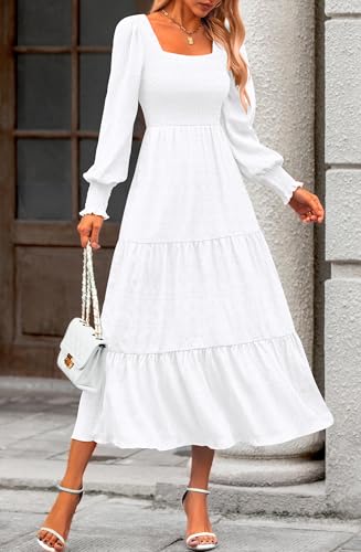 Smocked High-Waist Maxi