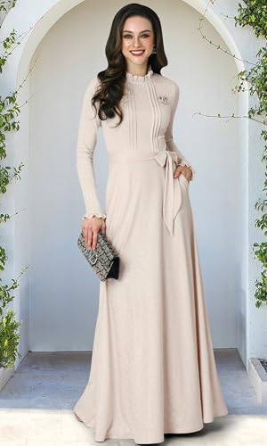 High Neck Long Sleeve Maxi