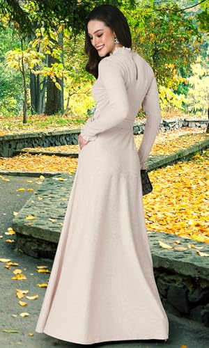 High Neck Long Sleeve Maxi