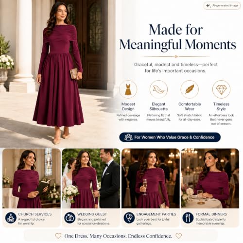 Long Sleeve Church Midi