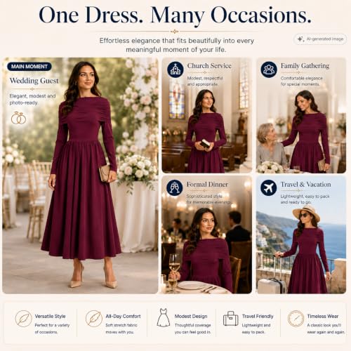 Long Sleeve Church Midi