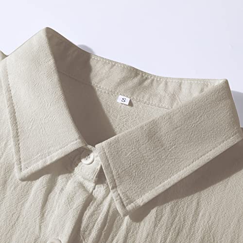 Long Sleeve Button-Front Cotton Pockets Maxi