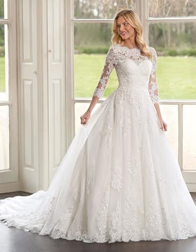 Long Sleeve Lace Wedding Dress