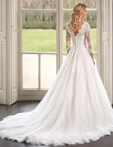 Long Sleeve Lace Wedding Dress