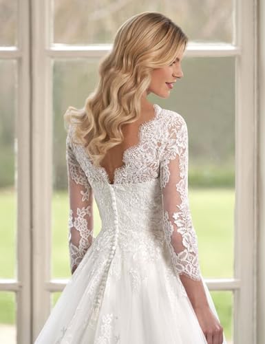 Long Sleeve Lace Wedding Dress