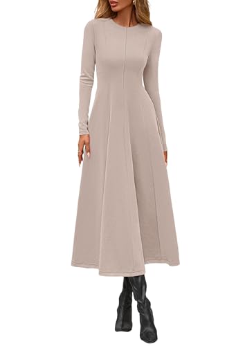 Long Sleeve A-Line Midi