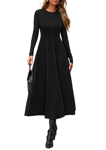 Long Sleeve A-Line Midi