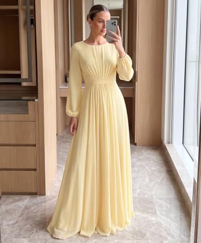 Chiffon Long Sleeve Bridesmaid