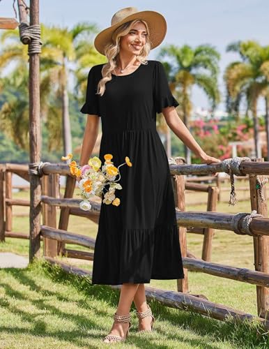Crew Neck Cotton Midi