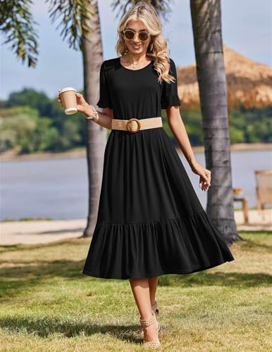 Crew Neck Cotton Midi