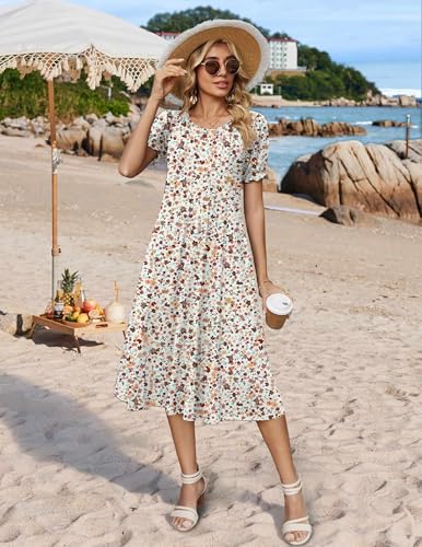 Floral A-Line Church Midi