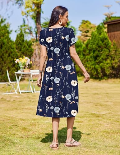 Floral A-Line Pockets Midi